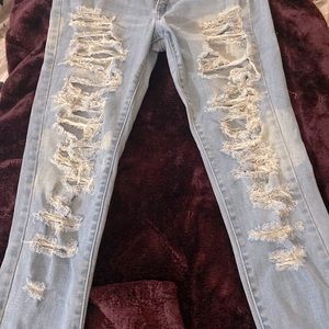 Super fun distressed jeans